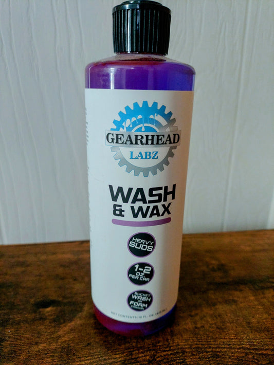 Heavy suds wash and wax